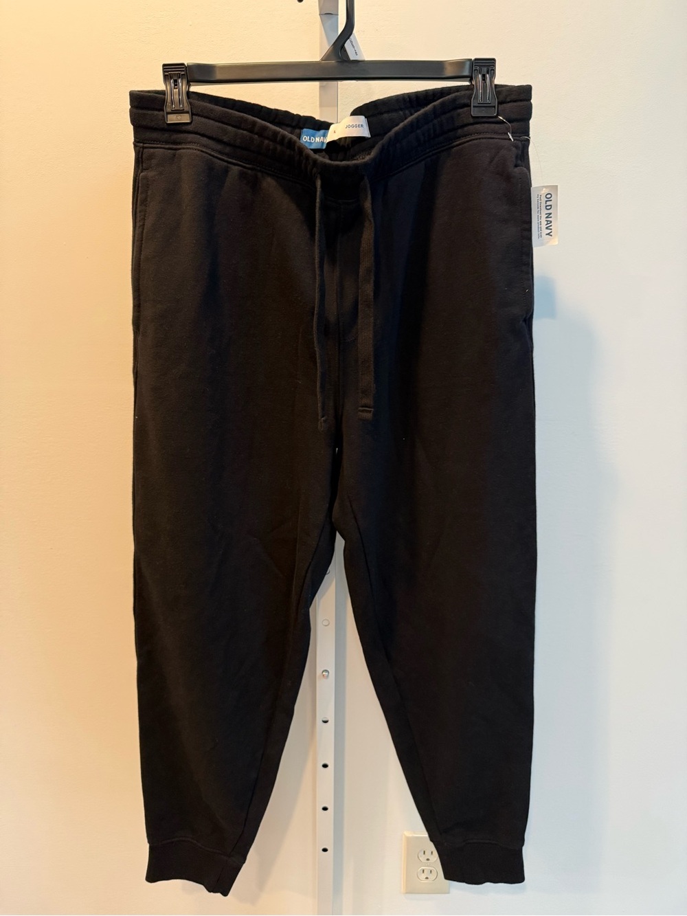 Old Navy Black Men's Fleece Joggers Sweatpants Size L New